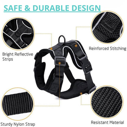 Black PurrFlex reflective leash - Title: SAFE & DURABLE DESIGN