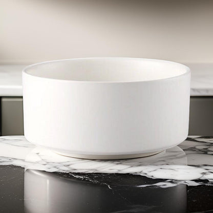 white ceraframe bowl for cats